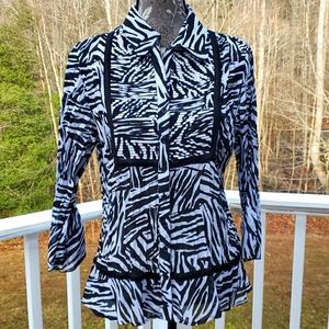 NY Collection zebra top